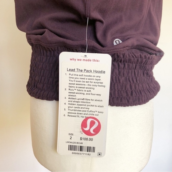 Lululemon Lead the Pack Hoodie in Black Cherry - Picture 4 of 13